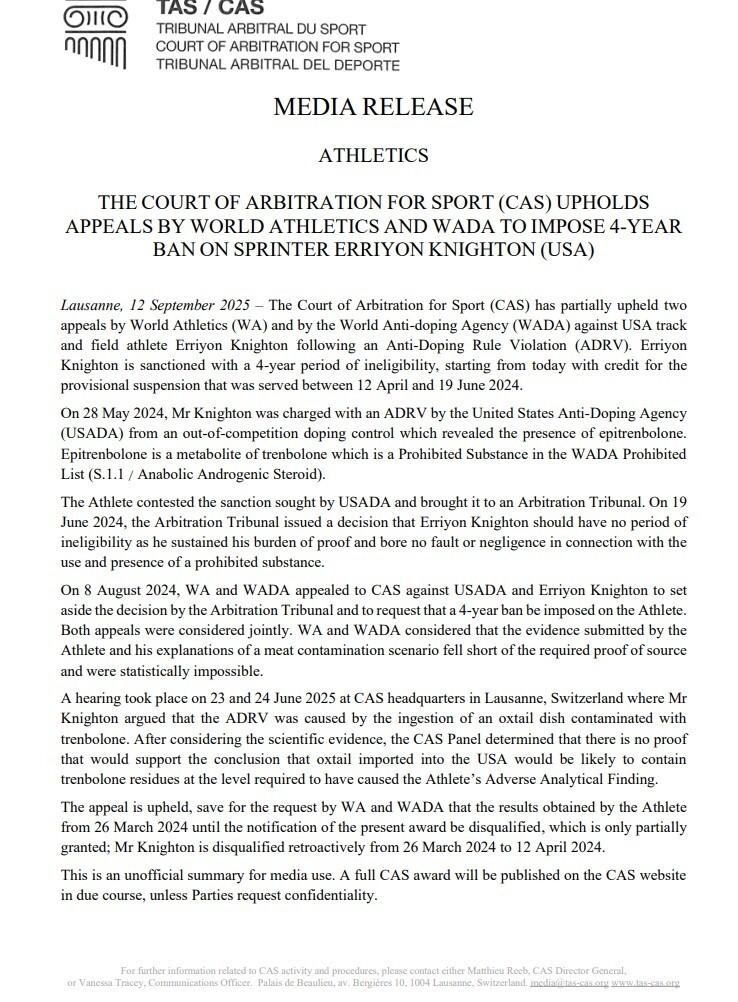 罚提出异议, 世界田联和, 过去两届世