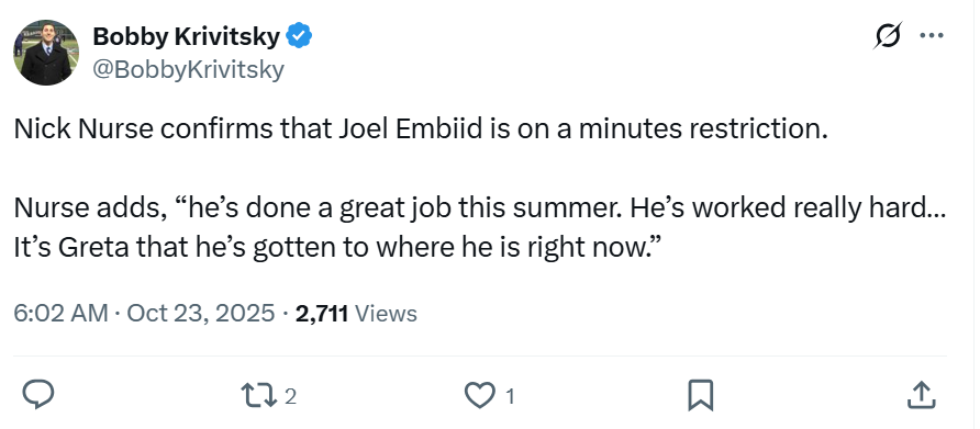 是自己, 恩比德又在 是自己, 恩比德又在